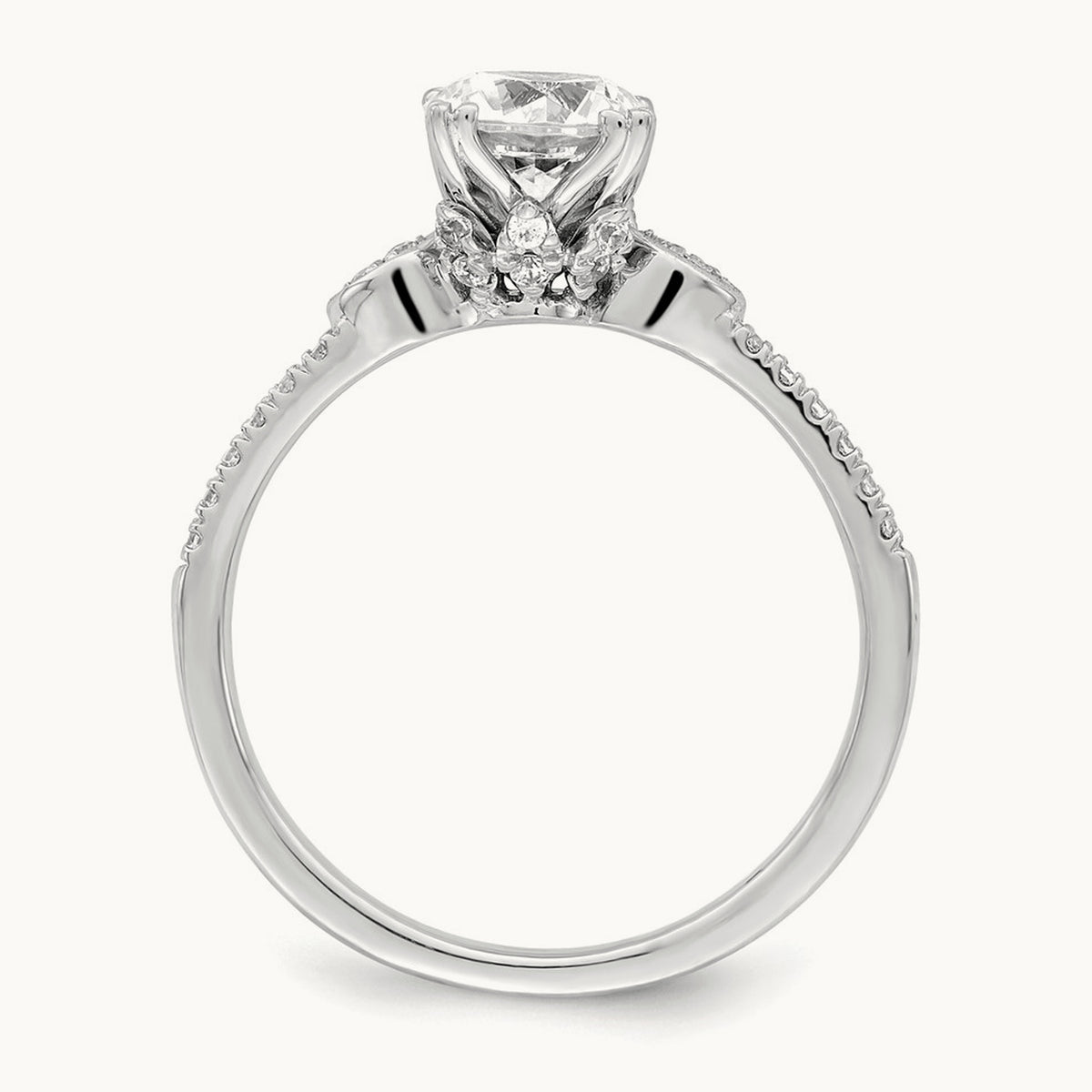Round Semi-Mount Engagement Ring — 1 ct, 7