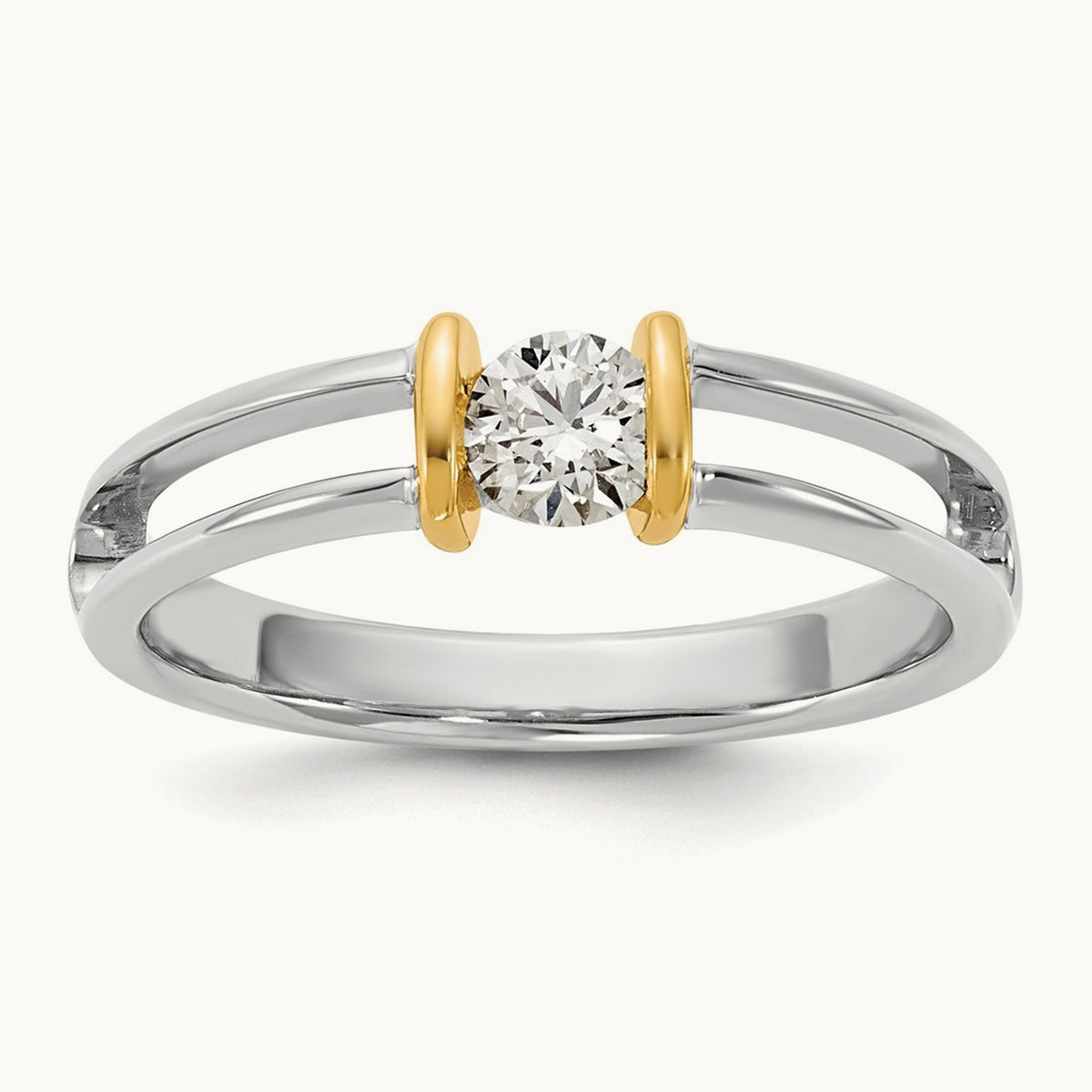.33ct Ladies Diamond Wedding Band, 14K Two-tone