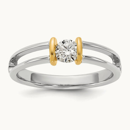 .33ct Ladies Diamond Wedding Band, 14K Two-tone