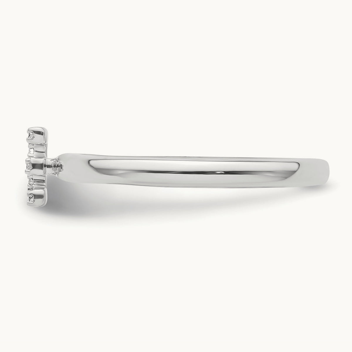 Stackable Diamond Ring — 14K White Gold, E