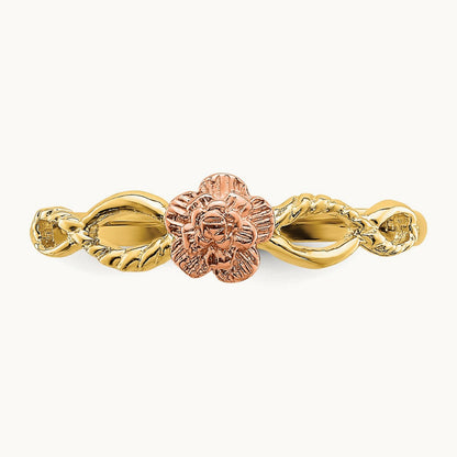 Flower Ring, 14K Two-tone