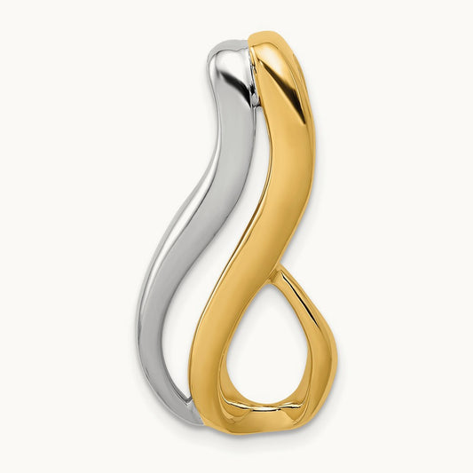 Fits up to Reg/Fancy/Reversible Omega Slide, 6mm, 14K Two-tone