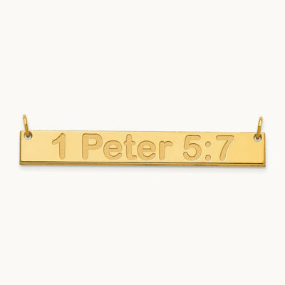 Sterling Silver/Gold-plated Medium ARIAL ROUNDED Bar Necklace