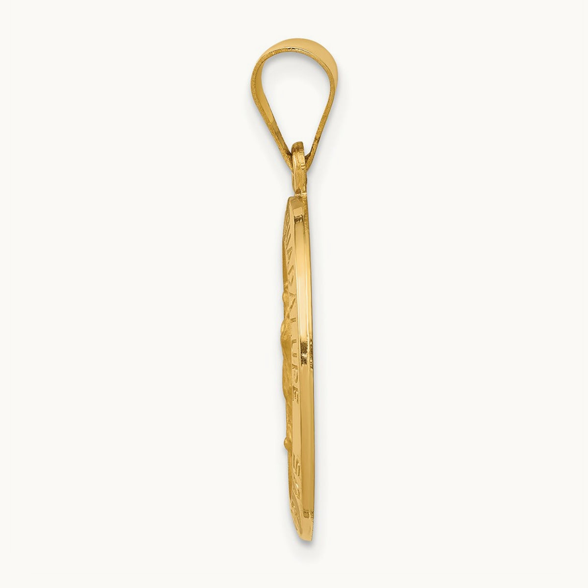 Polished and Satin Our Lady Guadalupe Medal Hollow Pendant — photo set