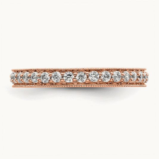 Polished Round 1/2 CT Vintage Diamond Eternity Band