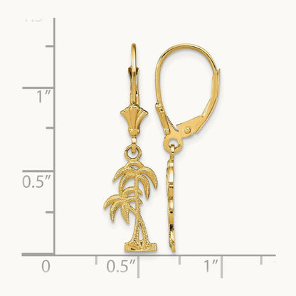 Palm Tree Leverback Earrings — photo set