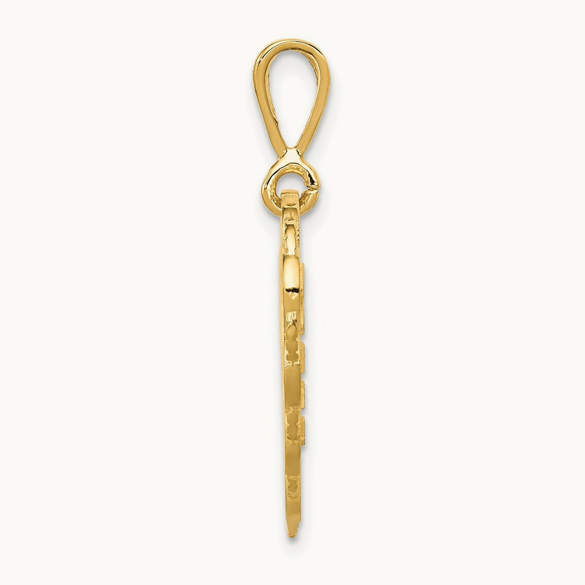 Reversible FOR MY DAUGHTER Heart Charm, 14K