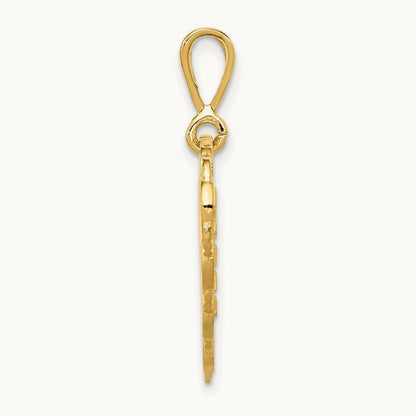 Reversible FOR MY DAUGHTER Heart Charm, 14K