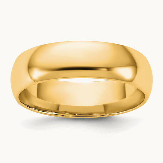 Lightweight Comfort Fit Band, 5.5mm, 10K Yellow Gold