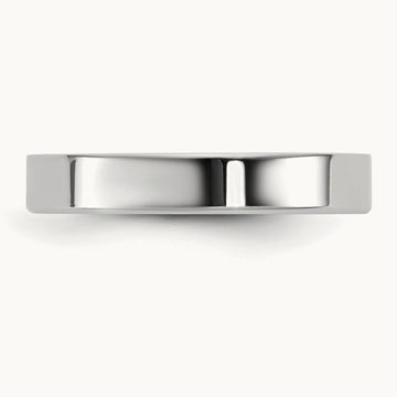 Lightweight Flat Band, 3.5mm, 10K White Gold