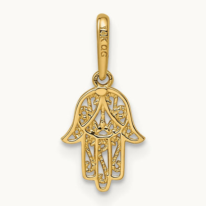 Hamsa Pendant, 14K