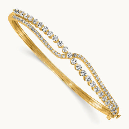 Bangle, 2.00 ct tw Lab-Grown Diamond — 14K Yellow Gold