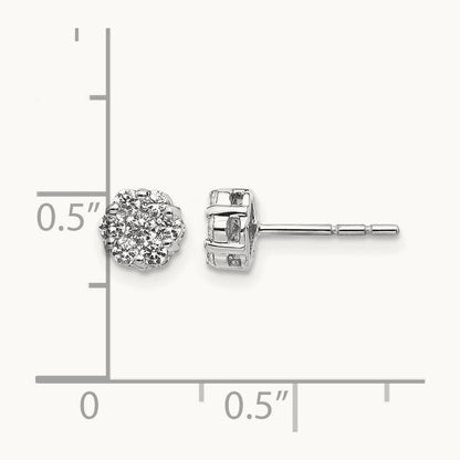 Cluster Stud Earrings, 0.50 ct tw Lab-Grown Diamond
