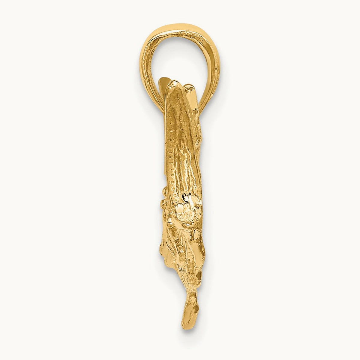 2-D Textured Marlin Fish Charm — 17.6mm