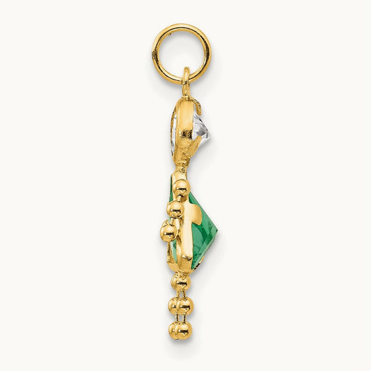 August Girl Birthstone Charm, 14K