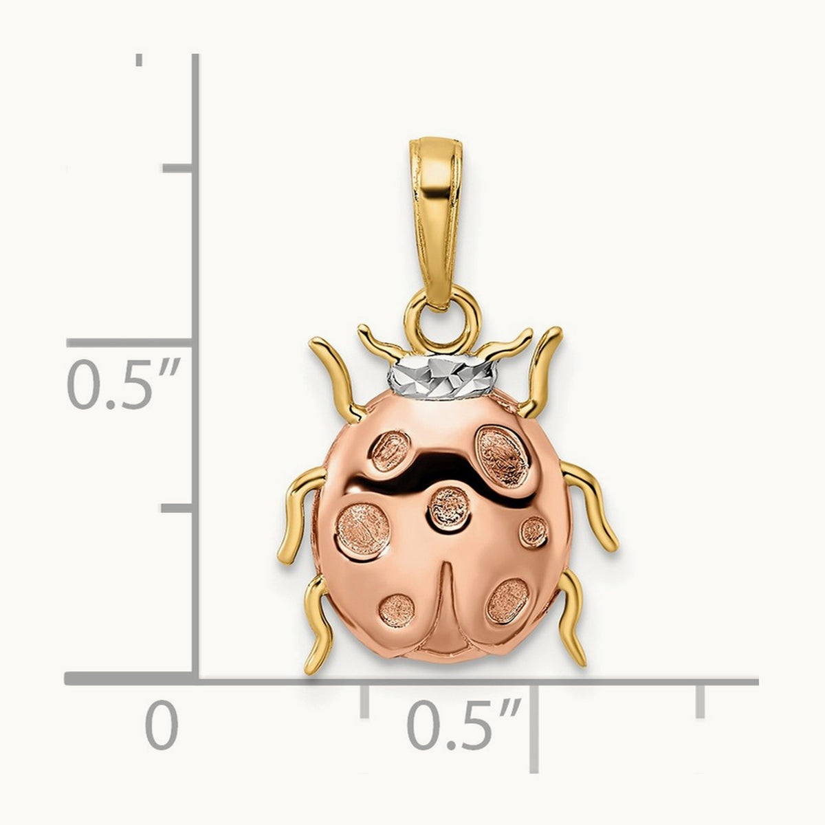 w/ and Diamond-cut Ladybug Pendant — photo set