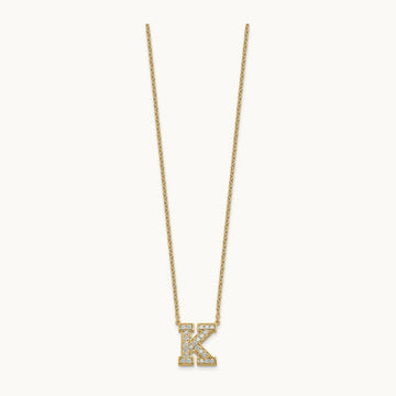 Initial Necklace, 0.50 ct tw Lab-Grown Diamond