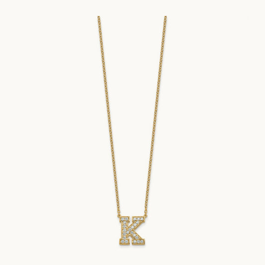 Initial Necklace, 0.50 ct tw Lab-Grown Diamond