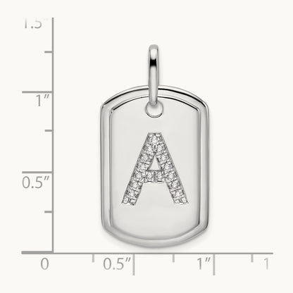 Diamond Dog Tag Charm