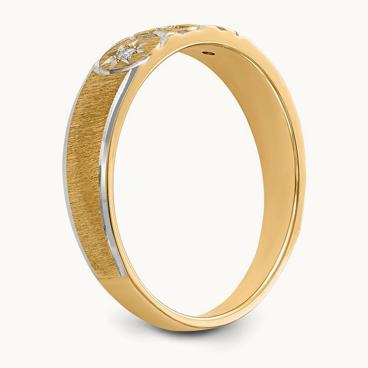 AA Quality Trio Ladies Complete Wedding Band, 14K
