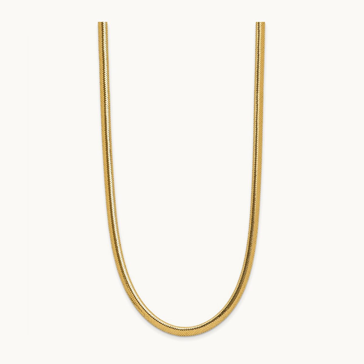 Polished Mesh Necklace, 14K — Leslie's