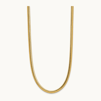 Polished Mesh Necklace, 14K — Leslie's