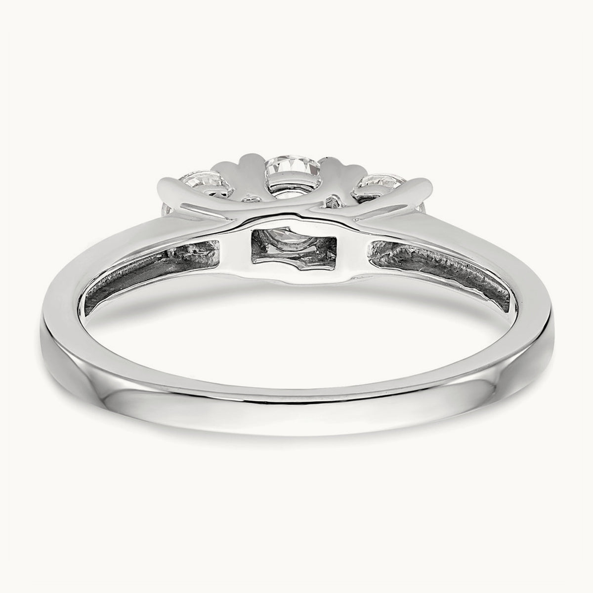 3 Stone Engagement Ring, 0.50 ct tw Lab-Grown Diamond — VS/SI (Great) · Certified, 14K White Gold