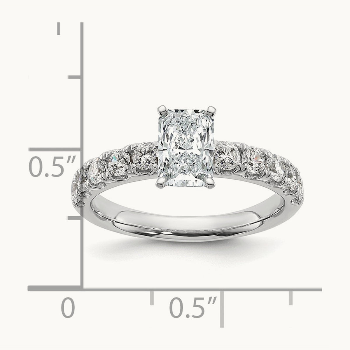 Radiant Engagement Ring — 1 3/4 ct, 7