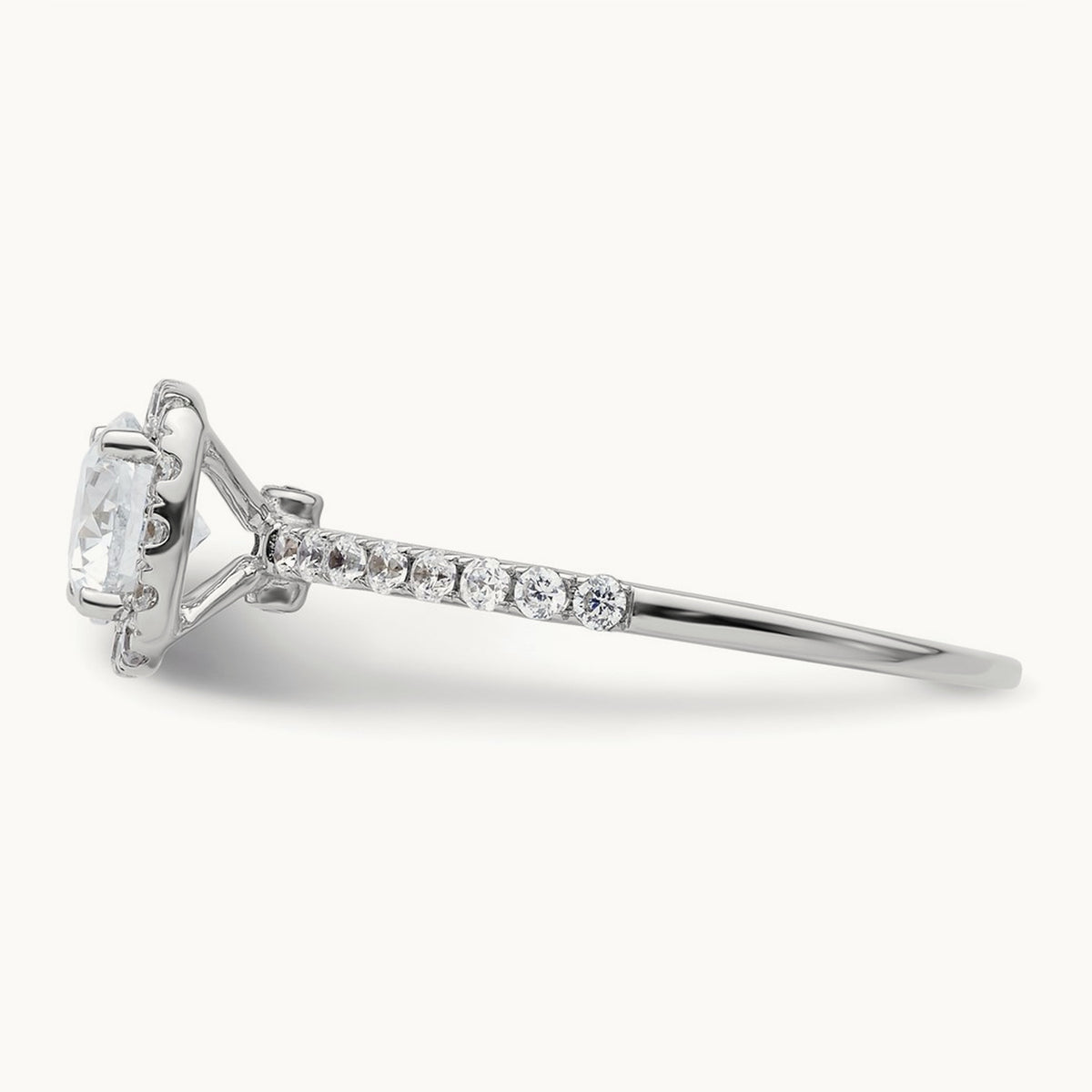 Round Semi-Mount Halo Engagement Ring, 0.25 ct tw