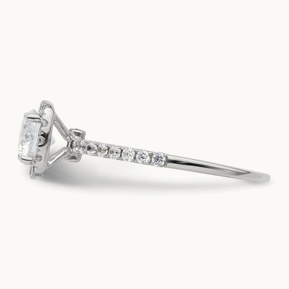 Round Semi-Mount Halo Engagement Ring, 0.25 ct tw