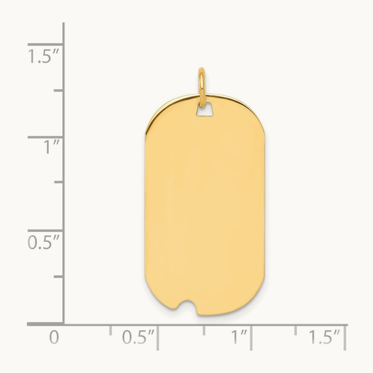 Plain .035 Gauge Engravable Dog Tag with Notch Disc Charm — 33mm