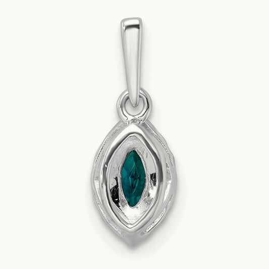 Created Alexandrite June Birthstone Pendant, 0.10 ct tw Lab-Grown Diamond