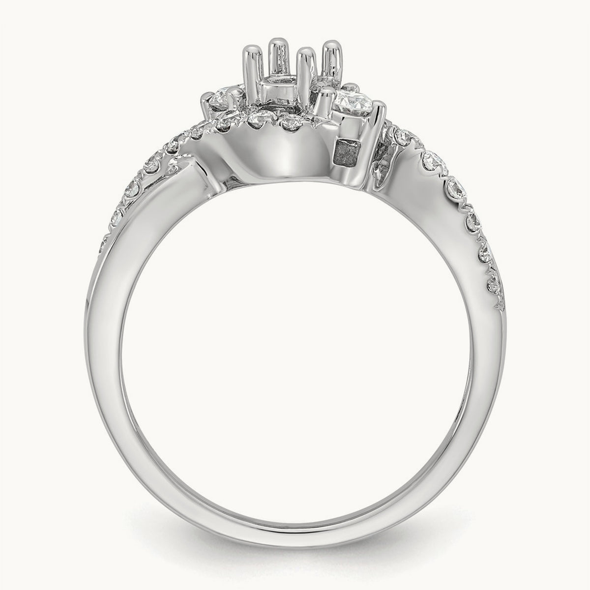 Semi-Mount Criss-Cross Engagement Ring, 0.50 ct tw