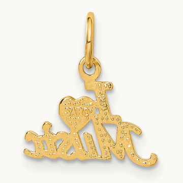 I HEART MUSIC Charm, 14K