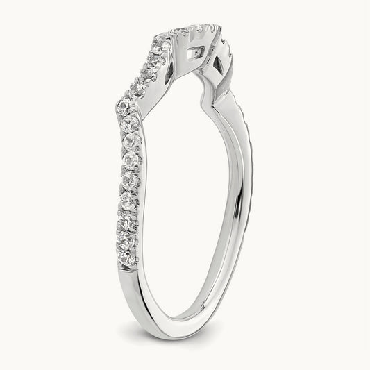 Diamond Wedding Band, 14K White Gold