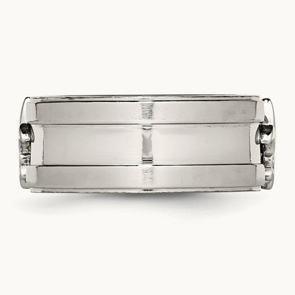 Brushed and Polished Fleur de lis Band — photo set