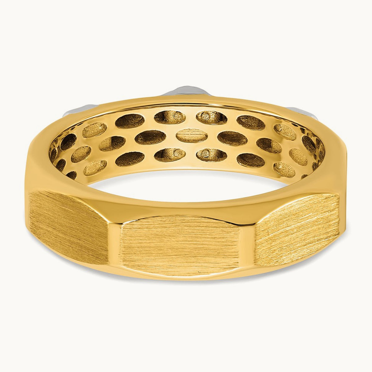 14ktt IB Goodman Mens Satin Complete 1/15ct Diamond Ring