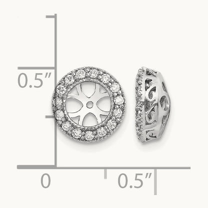 AAA Diamond Earring Jacket, 14K White Gold