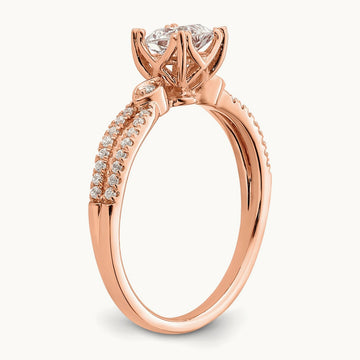 Cushion Semi-Mount Engagement Ring, 3/4-2 ct