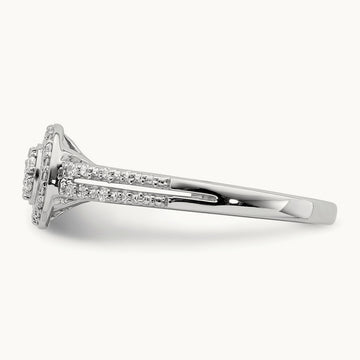 Diamond Cluster Complete Engagement Ring — photo set