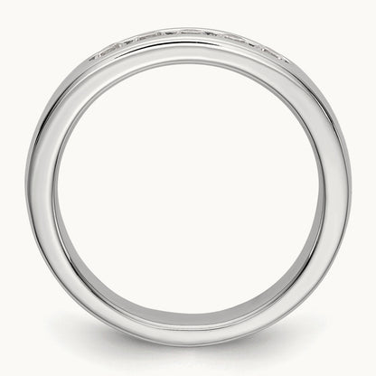 5- Stone Closed Channel Band Mounting, 2.6mm, 14K White Gold