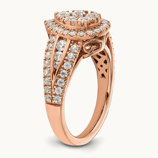 Cluster Engagement Ring, 1.25 ct tw Lab-Grown Diamond