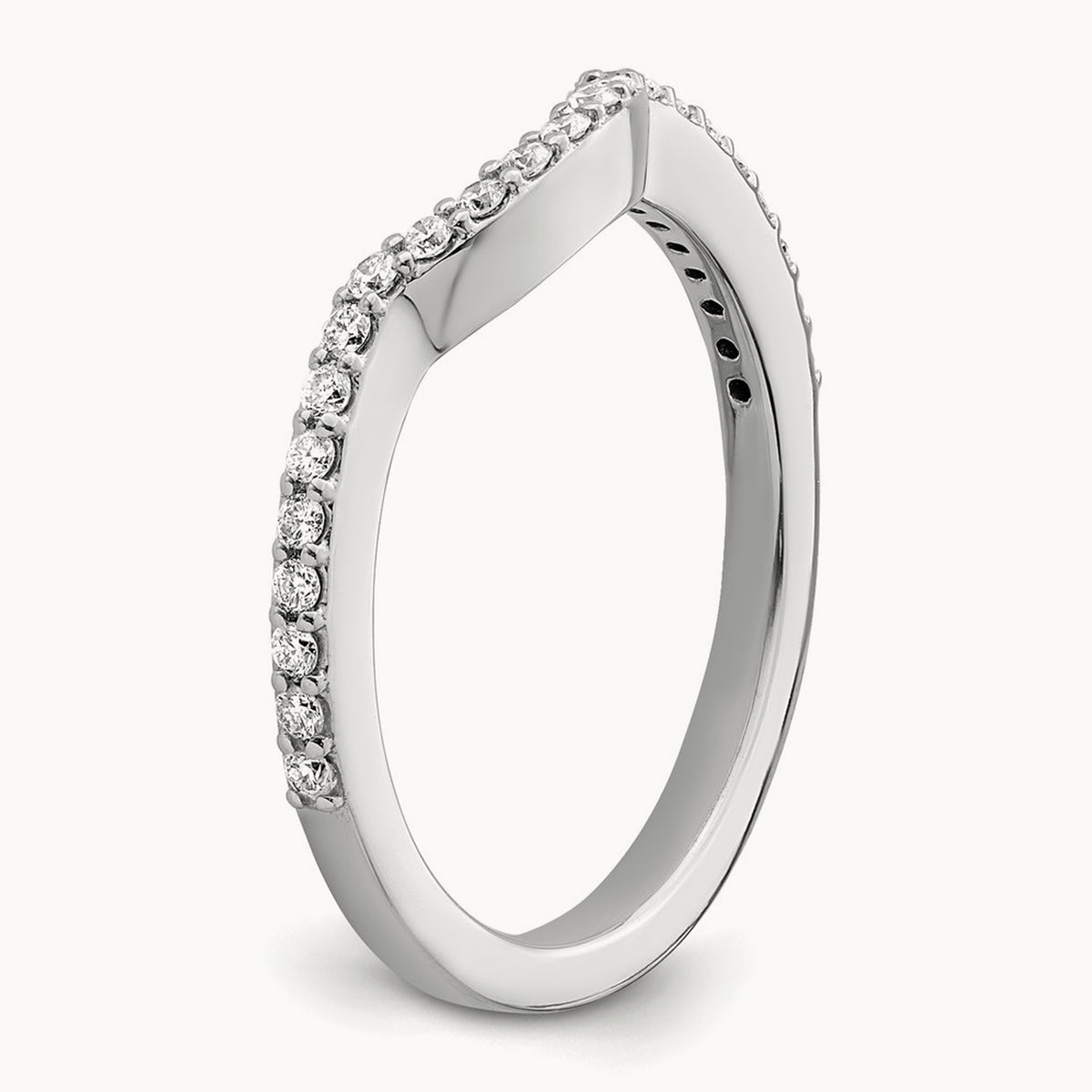 Diamond Wedding Band, 14K White Gold