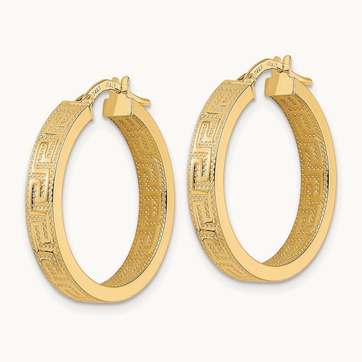 Polished Hoop Earrings, 14K