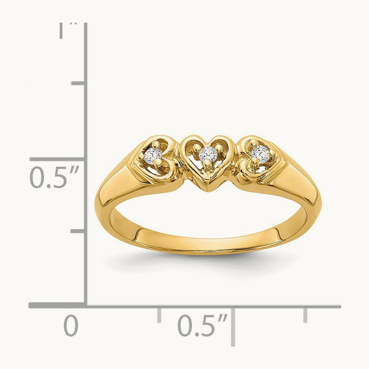 AA Diamond heart ring, 14K