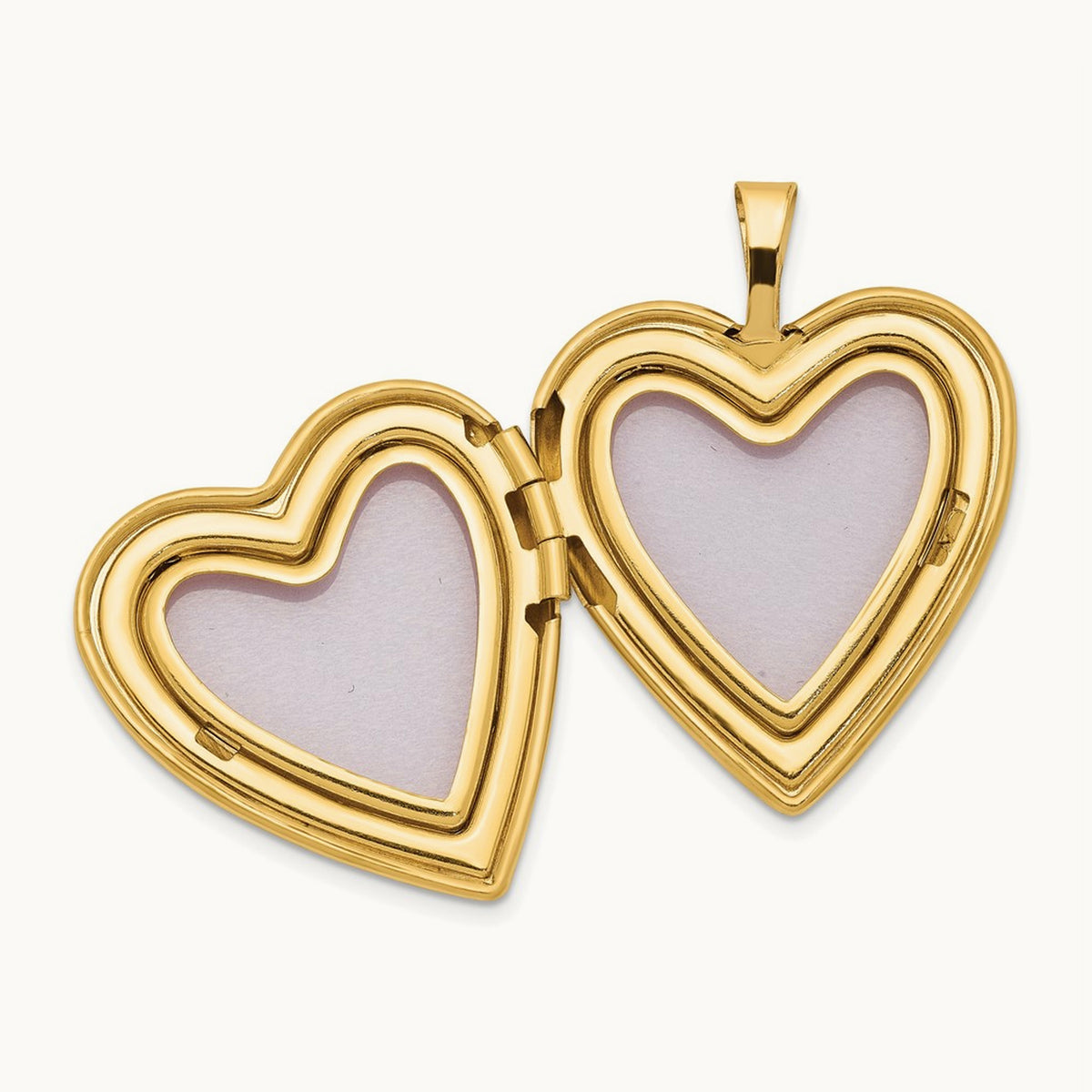 Enamel Rose Heart Locket, 20mm, 14K