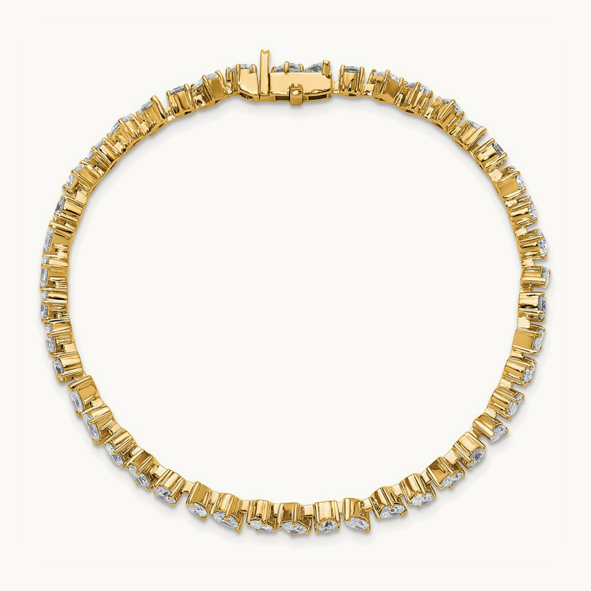 Multiple Shape Tennis Bracelet, 5.25 ct tw Lab-Grown Diamond — 14K Yellow Gold