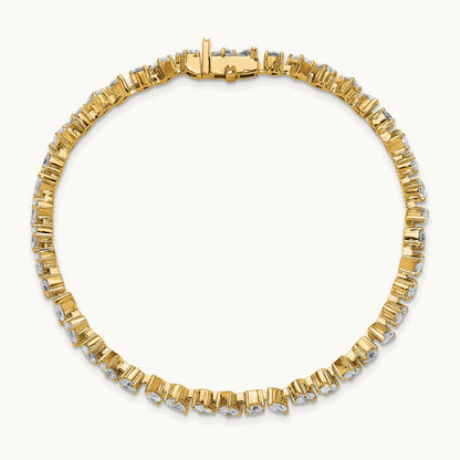 Multiple Shape Tennis Bracelet, 5.25 ct tw Lab-Grown Diamond — 14K Yellow Gold