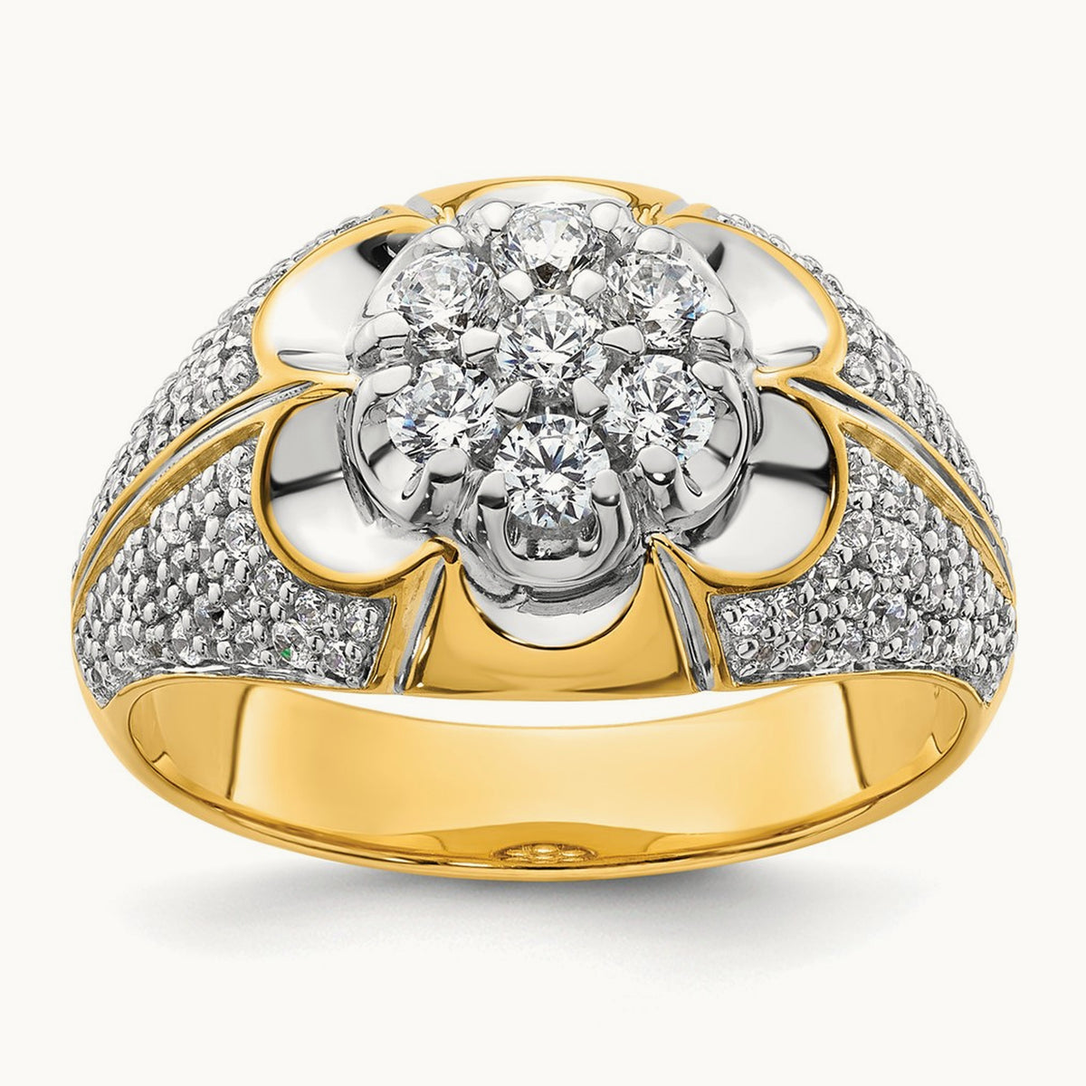 Men's Cluster Ring, 1.25 ct tw Lab-Grown Diamond