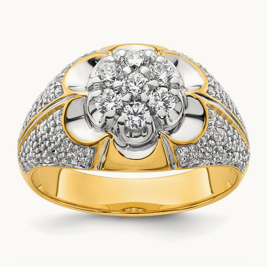 Men's Cluster Ring, 1.25 ct tw Lab-Grown Diamond
